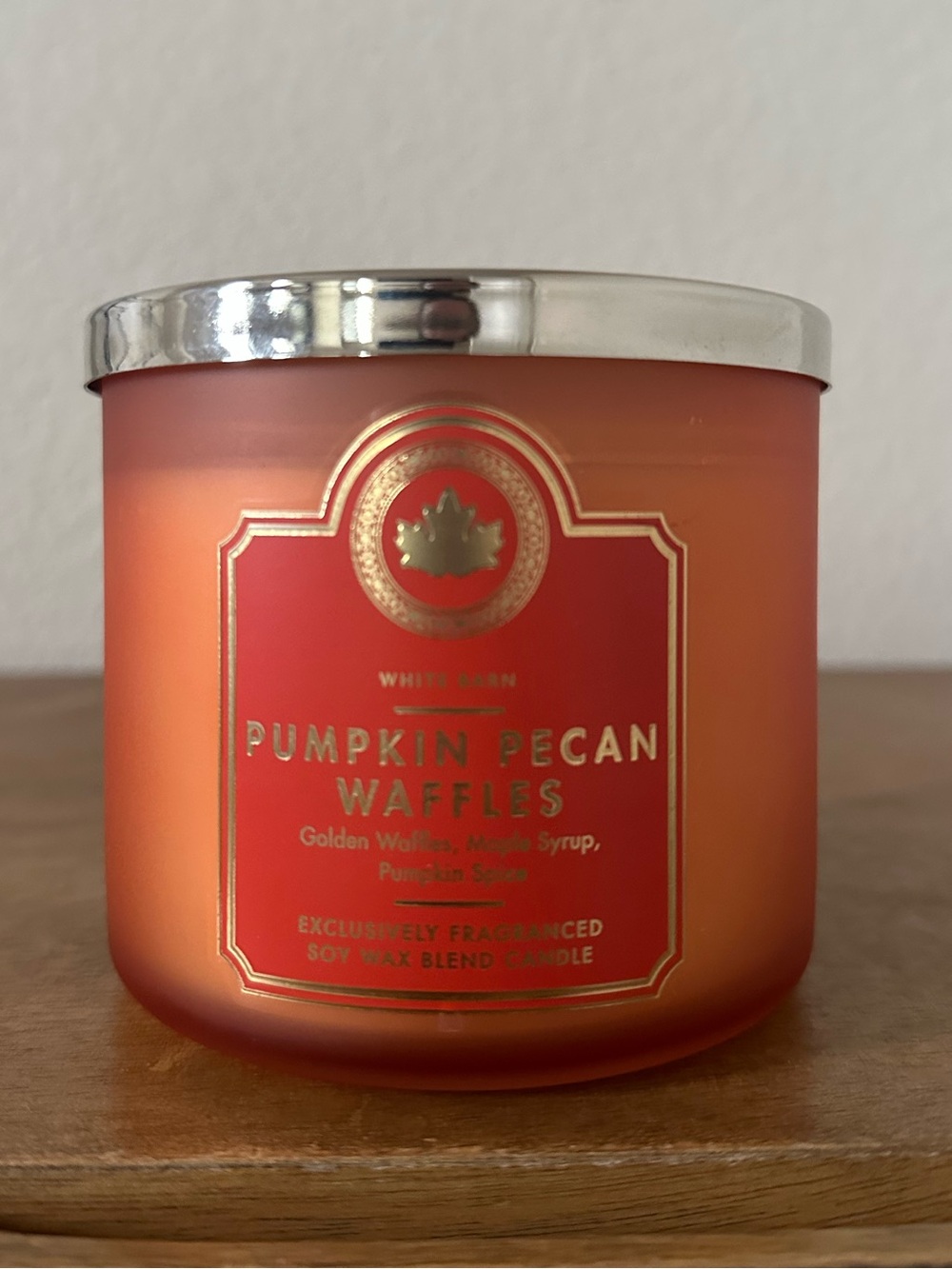 NEW bath and body works Pumpkin Pecan Waffles 3 wick candle NEW
